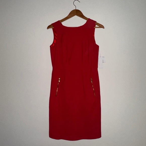 Liz Claiborne Red Dress with Zipper Pockets - Picture 1 of 3